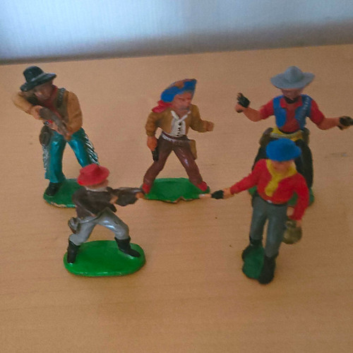 Wildwest cowboy figuren - 5x, cowboy-figuren