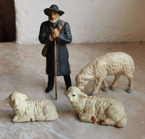 Alte massefigur hirte - alte, massefigur,