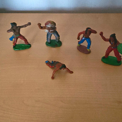 Wildwest indianer figuren - 5x,